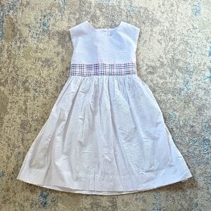 Stellybelly Toddler 2T‎ White Dress With Plaid Tie Bow